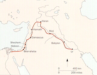 Map of Abram's journey